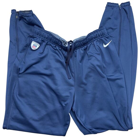 Nike Blue Sweatpants Size Large NFL Equipment Dri-Fit Activewear Jogging Pants - Picture 1 of 8